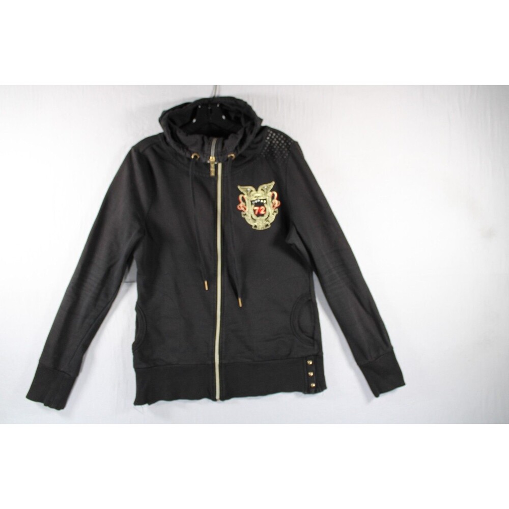 Ecko Red Hoodie Womens Large Black Full Zip Graphic Y2K SweatshirT